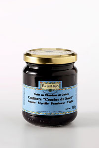 �Coucher du Soleil� Confiture de Banane, Myrtille et Framboise
