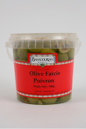 Olives Vertes Farcies aux Poivrons