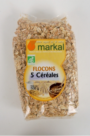Flocons 5 Céréales Produit Bio AB 