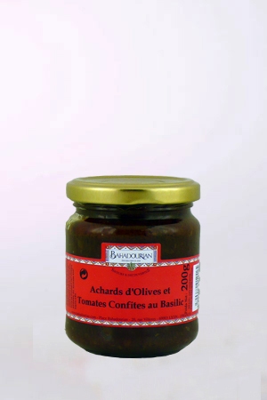 Achards d'Olives et Tomates Confites au Basilic