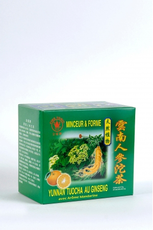 Thé Yunnan Tuocha au Ginseng Arôme Mandarine