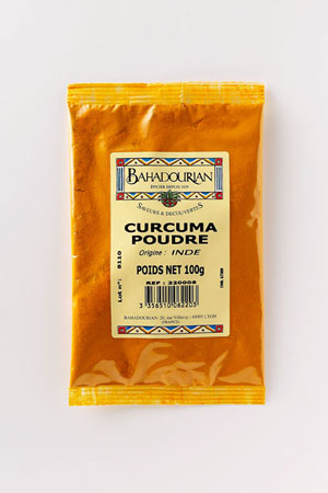 Curcuma Moulu: Bahadourian, Curcuma Moulu Sachet 100g, Epices