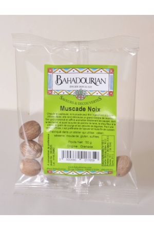 Noix de muscade Bio - râpe fournie - 50g ou 1 kg