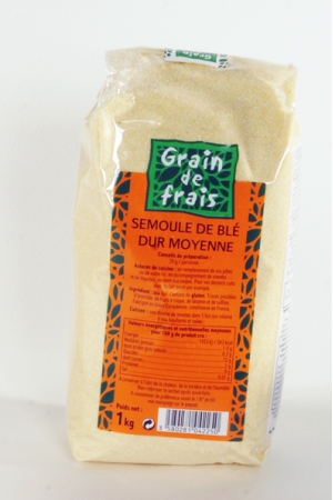 Lot 3x Semoule extra fine - Grain de Frais - paquet 1kg