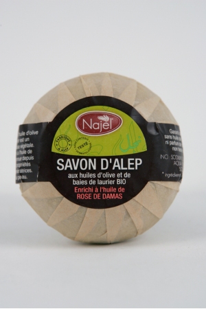 Savon d'Alep Parfumé à la Rose de Damas 