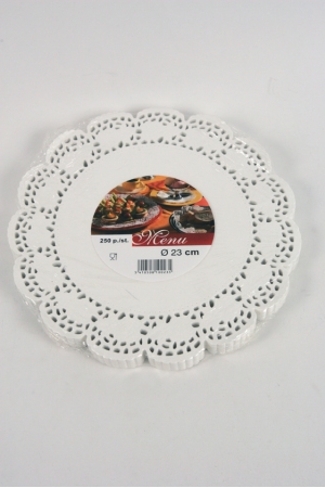 Dentelles Blanches Rondes 23cm pour Pâtisserie  