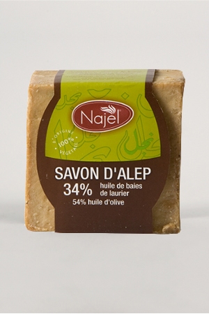 Savon d'Alep à l'huile de Baies de Laurier 34%