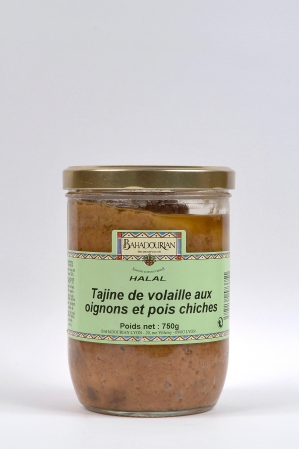 Tajine de Volaille aux Oignons et Pois Chiches Produit Halal