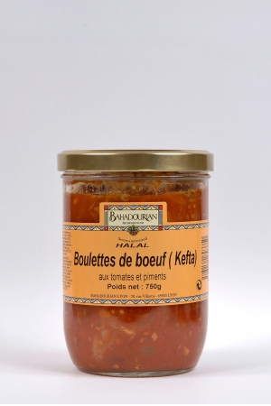 Boulettes de Boeuf Kefta auxTomates et Piments Produit Halal