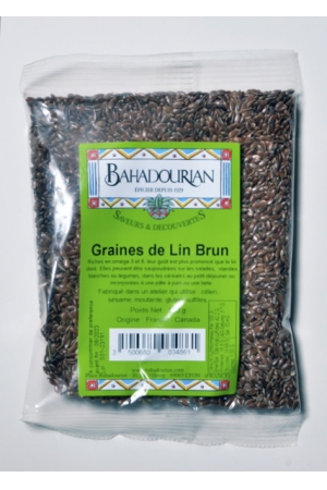 Graines de lin brun moulues à froid biologiques 454g