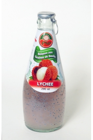 Boisson Lychee aux Graines de Basilic 