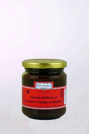 Achards d'Olives et Tomates Confites au Basilic